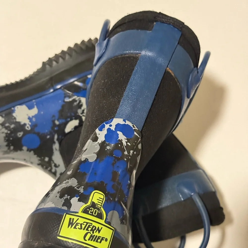 Western Chief Neoprene Rain/Snow‎ Boots~Kids sz 9/10 Insulated to -20~Waterproof